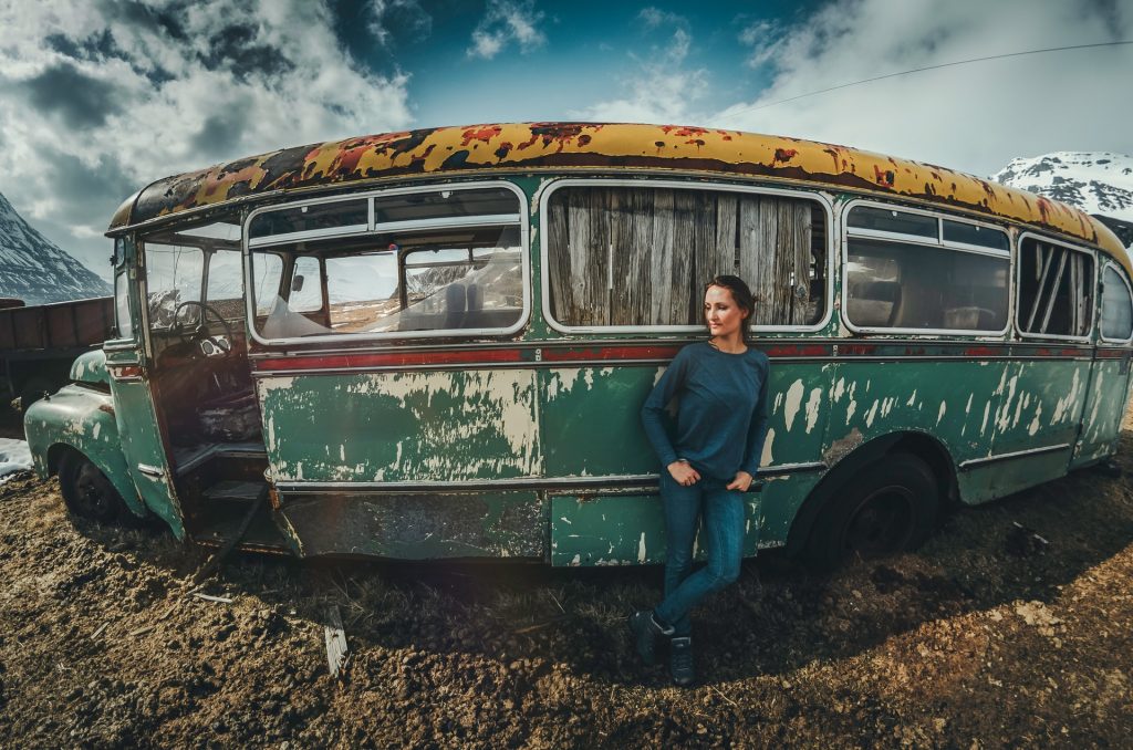 Bus abandonado en Stykkísholmur